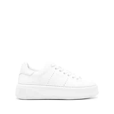 Witte Sneakers met Geperforeerde Details Woolrich , White , Dames