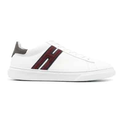 Witte leren sneakers met suède details Hogan , White , Heren