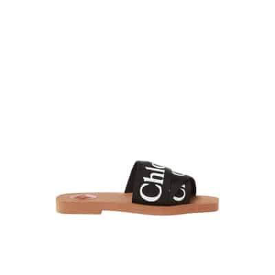 Woody platte muildieren Chloé , Black , Dames