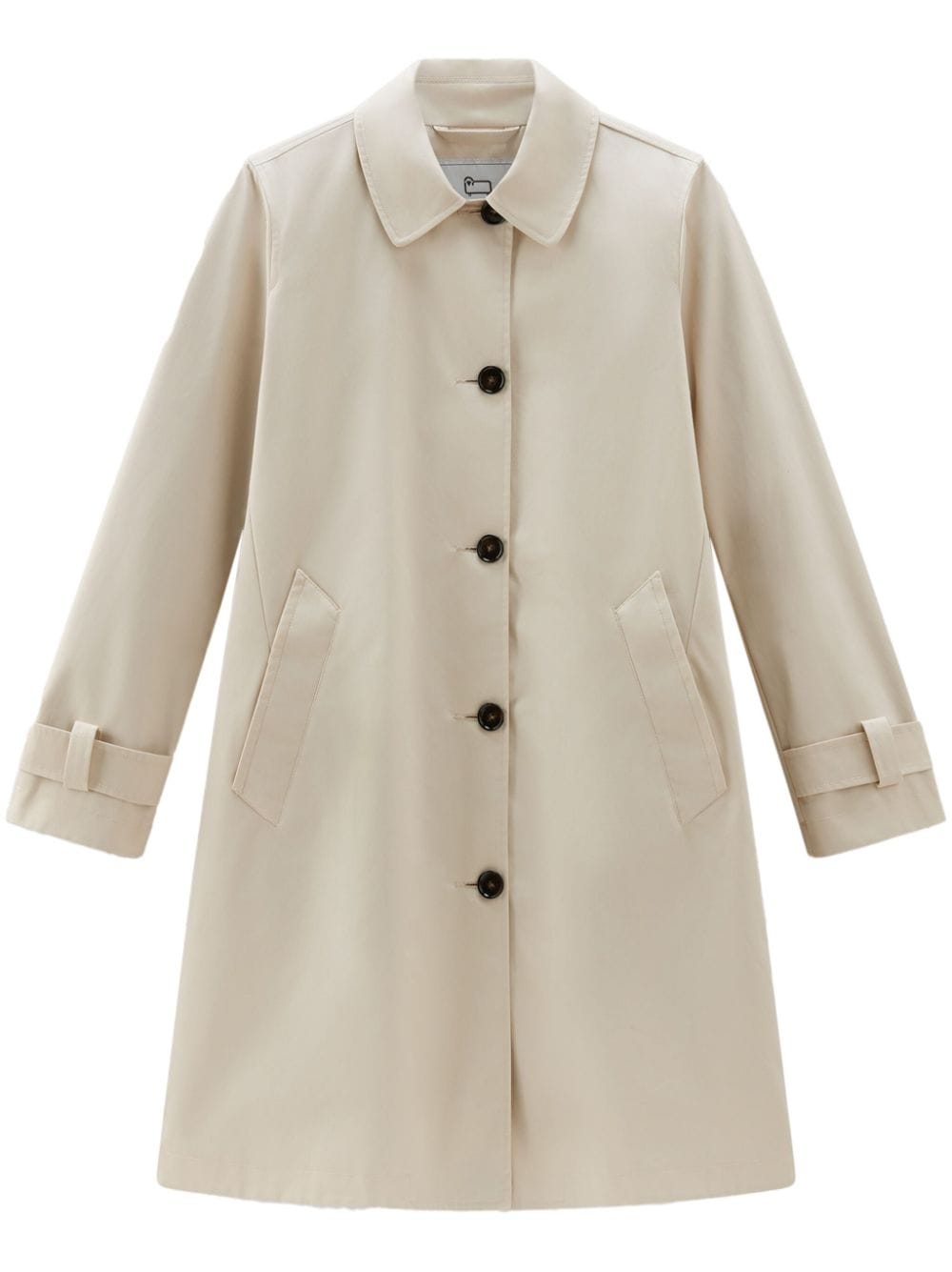 Woolrich Jas met enkele rij knopen - Beige