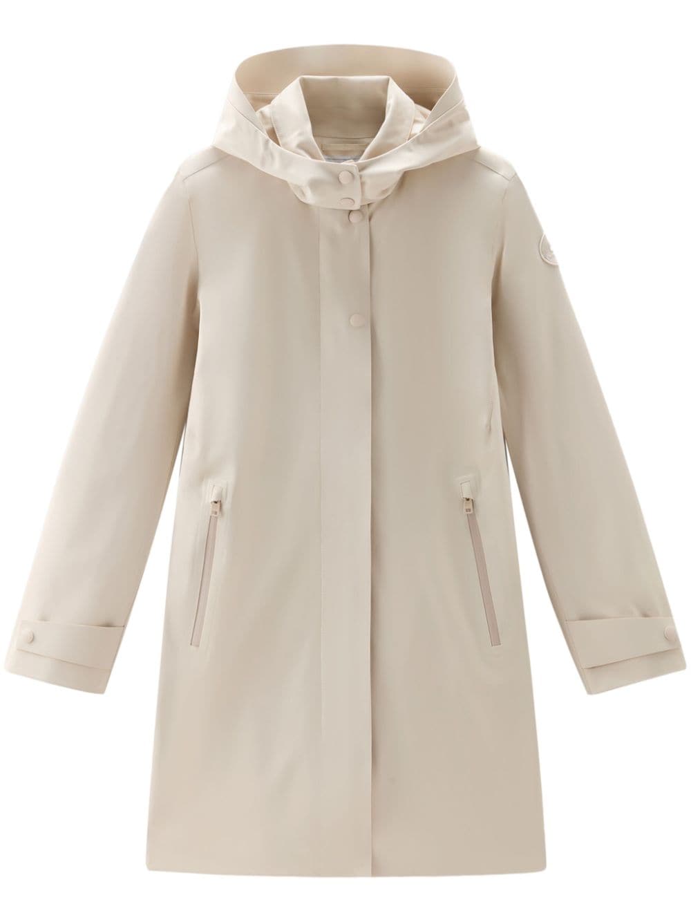 Woolrich Jas met enkele rij knopen - Beige