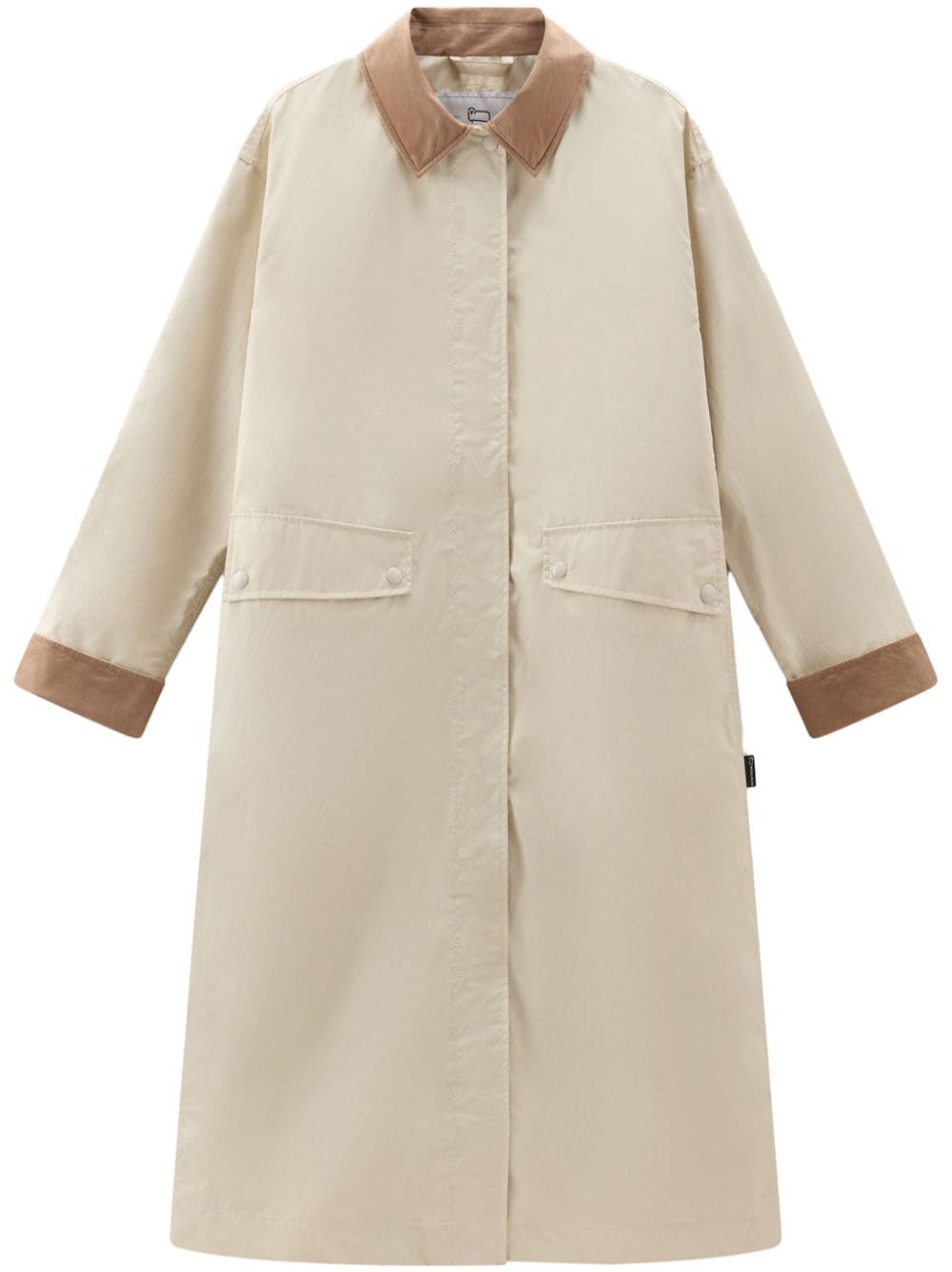 Woolrich Jas met enkele rij knopen - Beige