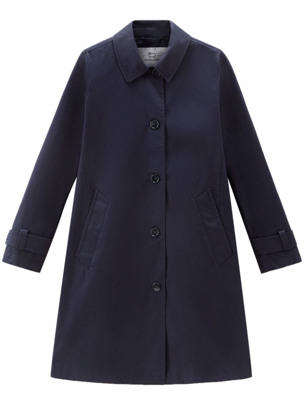 Woolrich Jas met enkele rij knopen - Blauw