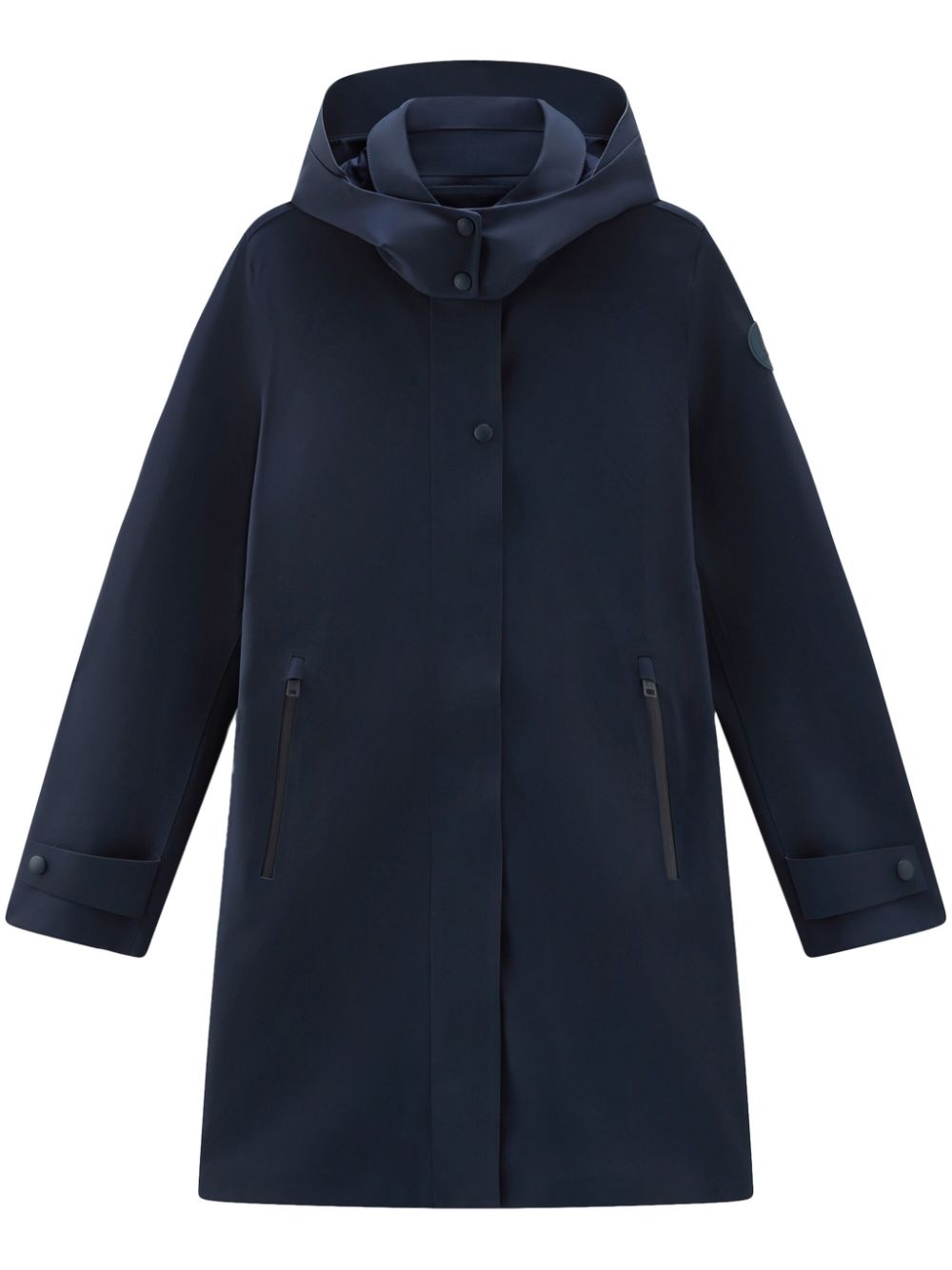 Woolrich Jas met enkele rij knopen - Blauw