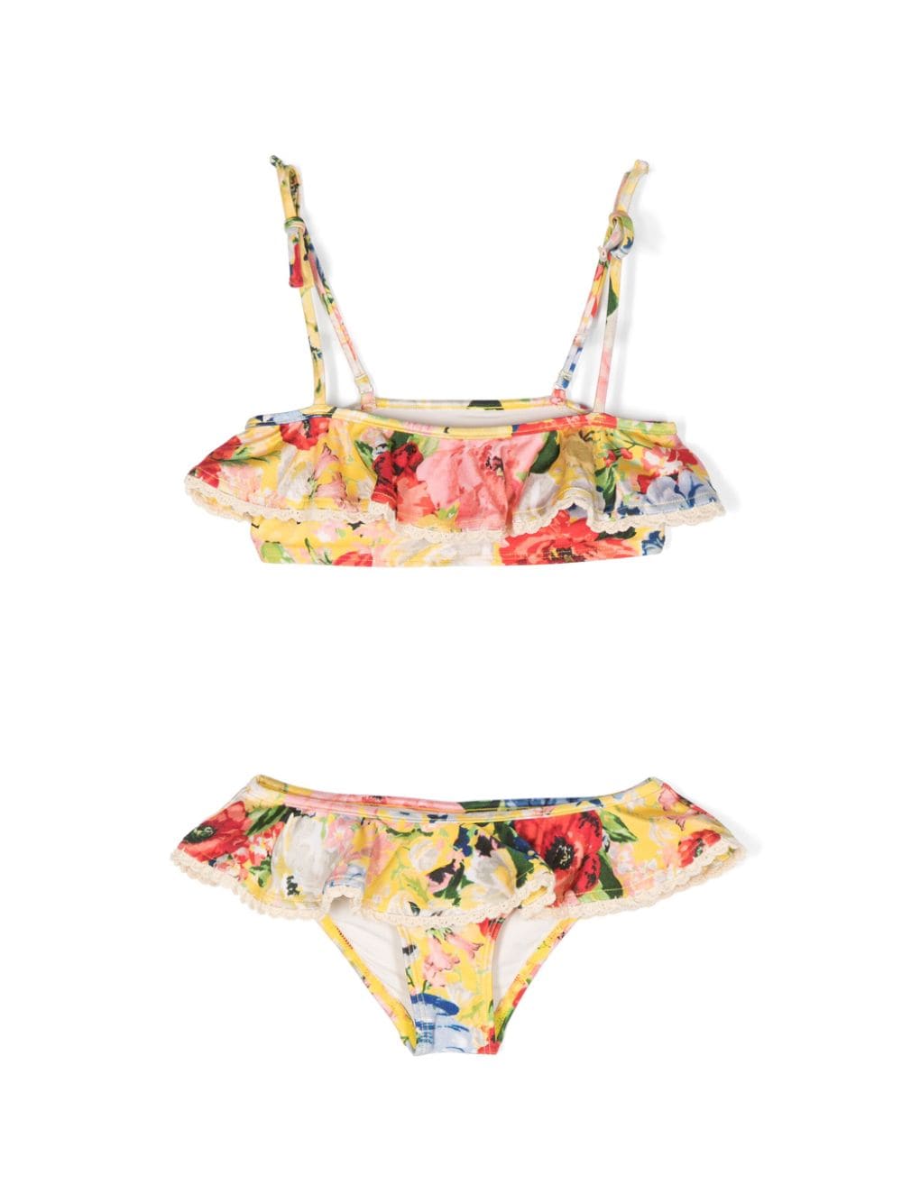 ZIMMERMANN Kids Bikini met bloemenprint - Geel