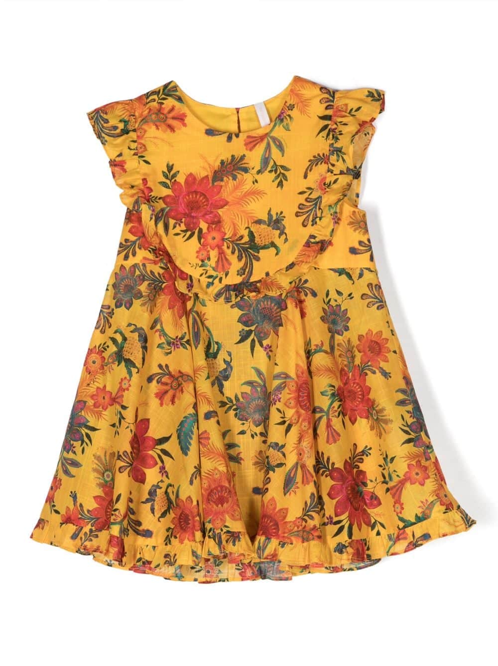 ZIMMERMANN Kids Jurk met bloemenprint - Geel