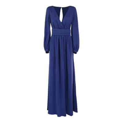 Zijden Georgette Jurk met Gecentreerde Taille Max Mara , Blue , Dames