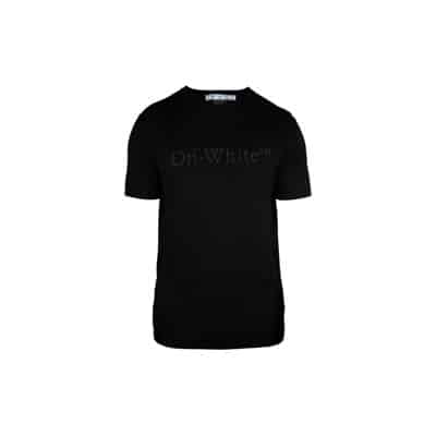 Zwart Geëmbosseerd Logo T-Shirt Off White , Black , Heren