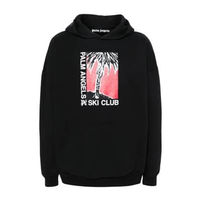 Zwart Wit Hoody SCI Club Palm Angels , Black , Heren