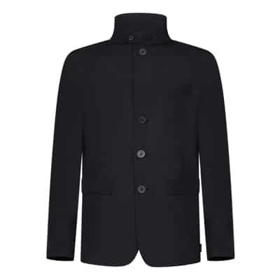 Zwarte Blazer-Stijl Gore-Tex Jas Herno , Black , Heren