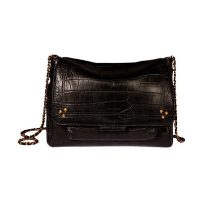 Zwarte Croco Lulu L Tas Jérôme Dreyfuss , Black , Dames