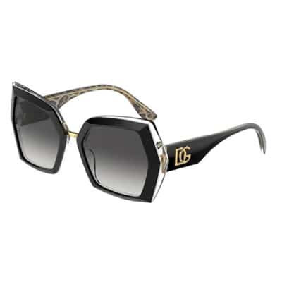 Zwarte Dg4377 Zonnebril Dolce & Gabbana , Black , Unisex