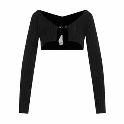 Zwarte Gebreide Trui Pralù Jacquemus , Black , Dames