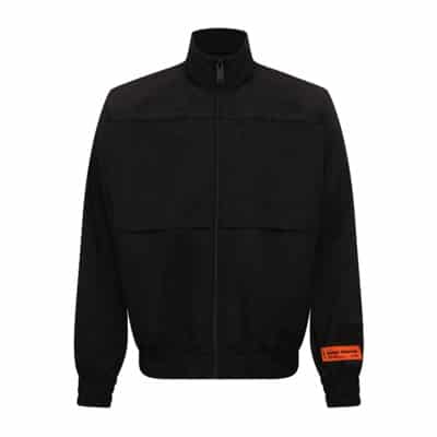 Zwarte Jas met Logodetail Heron Preston , Black , Heren