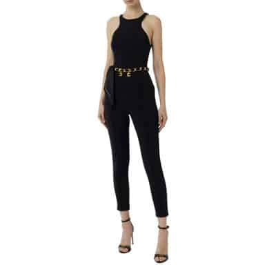 Zwarte Jumpsuit voor Dames Elisabetta Franchi , Black , Dames