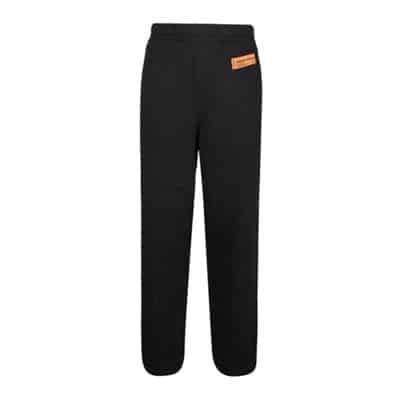 Zwarte Katoenen Broek met Elastische Taille Heron Preston , Black , Heren