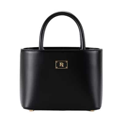 Zwarte Kleine Shopper van Synthetisch Leer Elisabetta Franchi , Black , Dames