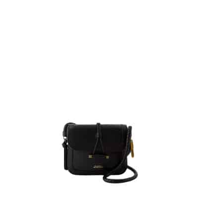 Zwarte Leren Crossbody Tas - Vigo Flap Gz Isabel Marant , Black , Dames