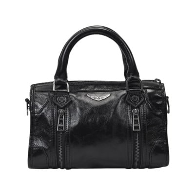 Zwarte Leren Tote Tas Zadig & Voltaire , Black , Dames