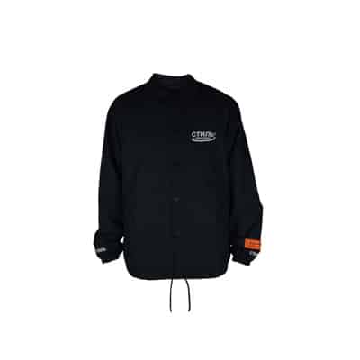 Zwarte Logo Jas met Capuchon Heron Preston , Black , Heren