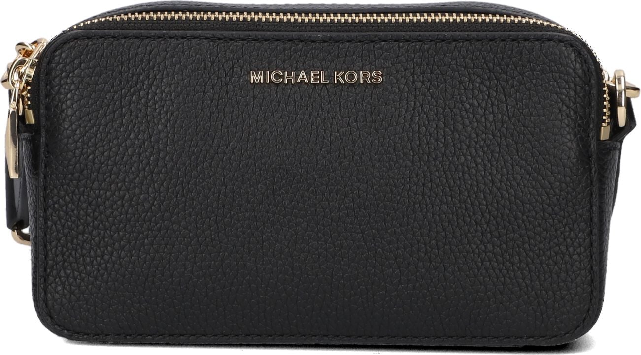 Zwarte Michael Kors Handtas Sm Dbl Zp Camra Chn Xbody