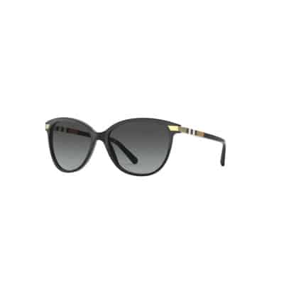 Zwarte Montuur Zonnebril Burberry , Black , Unisex