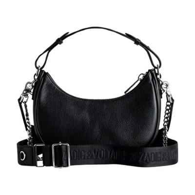 Zwarte Moonrock Leren Tas voor Vrouwen Zadig & Voltaire , Black , Dames