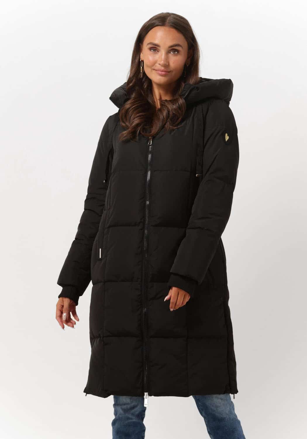 Zwarte Mos Mosh Gewatteerde Jas Nova Square Down Coat