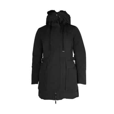 Zwarte Nylon Moncler Jas Moncler Pre-owned , Black , Dames