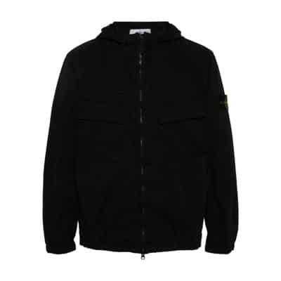 Zwarte Parka Jas voor Heren Stone Island , Black , Heren