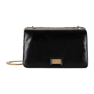 Zwarte Puffy Medium Tas met Verstelbare Ketting Elisabetta Franchi , Black , Dames