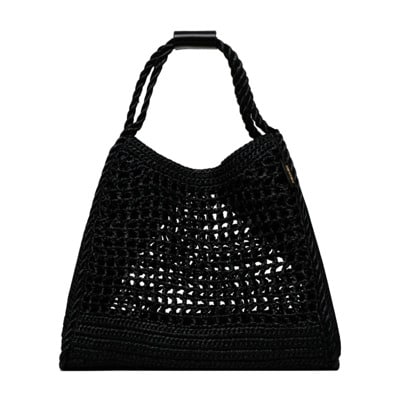 Zwarte Raffia Medium Marine Tas Max Mara , Black , Dames