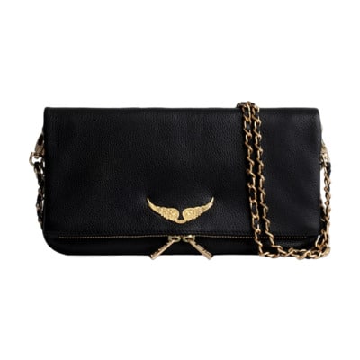 Zwarte Rock Pochette Leren Tas Zadig & Voltaire , Black , Dames