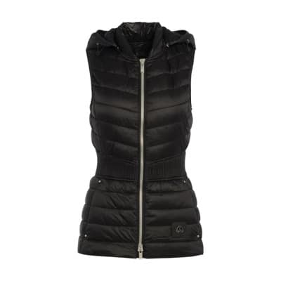 Zwarte Show Jump Hooded Gilet Moose Knuckles , Black , Dames