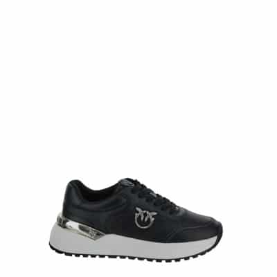 Zwarte Sneakers met Rubberen Zool Pinko , Black , Dames