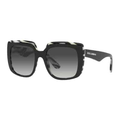 Zwarte Zebra Zonnebril Dolce & Gabbana , Black , Dames