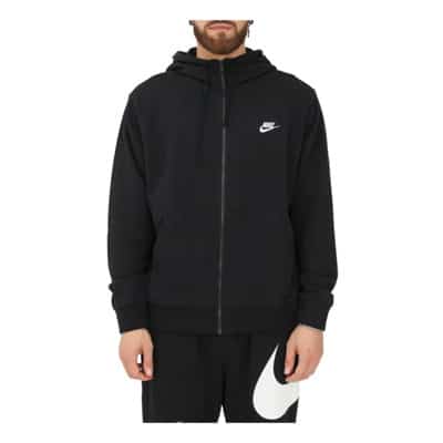 ;Zwarte Zip-Through Sweatshirt; Nike , Black , Heren