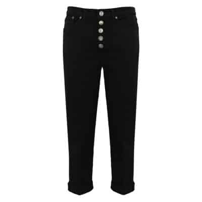 Zwarte denim dames jeans Dondup , Black , Dames