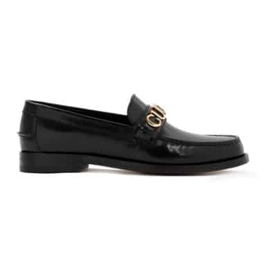 Zwarte leren loafers Gucci , Black , Heren