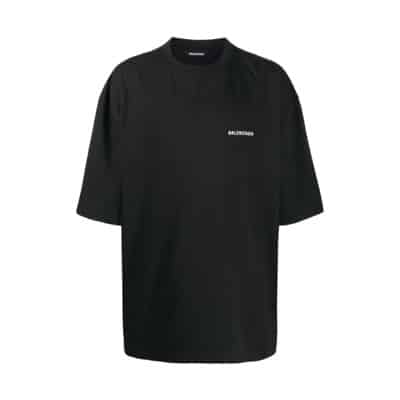 intage Jersey Zwart T-Shirt Balenciaga , Black , Heren