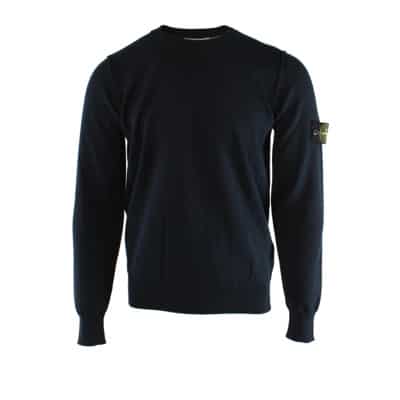 Blauwe Katoenen Trui Stone Island , Blue , Heren