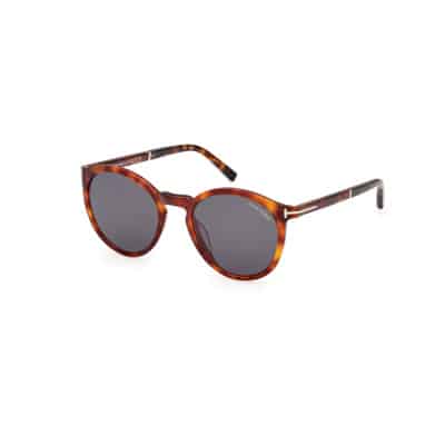 Elton Light Tortoise Zonnebril Tom Ford , Brown , Heren