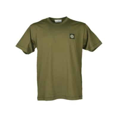 Groene T-shirt met logo patch Stone Island , Green , Heren