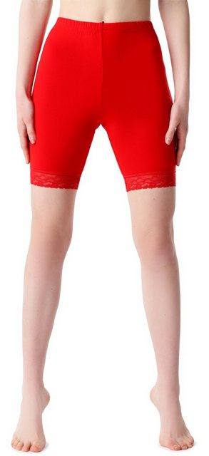 Bellivalini Leggings Damen Shorts aus Viskose BLV50-216 (1-tlg) mit Spitze