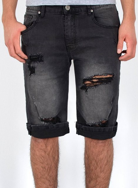 ESRA Jeansshorts Herren Jeans Shorts Hose Herren kurze Jeans Hose mit 5 Pocket Jeans Shorts Herren kurze Jeans Sommer Hose Jeans Herren Stretch