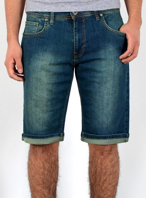 ESRA Jeansshorts Herren Jeans Shorts Hose Herren kurze Jeans Hose mit 5 Pocket Jeans Shorts Herren kurze Jeans Sommer Hose Jeans Herren Stretch