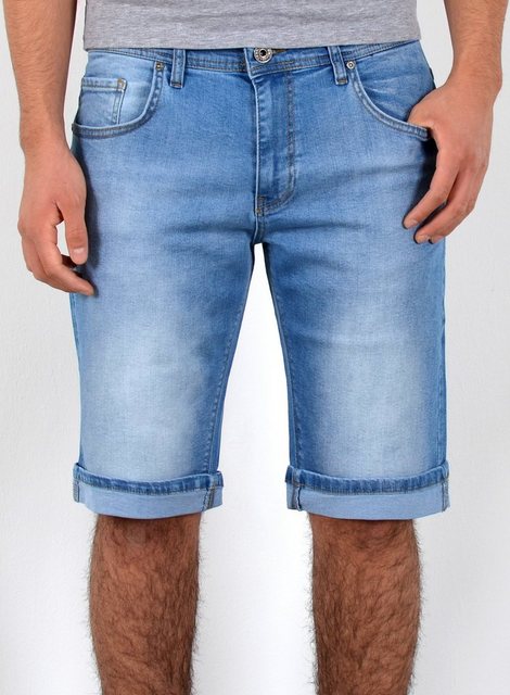 ESRA Jeansshorts Herren Jeans Shorts Hose Herren kurze Jeans Hose mit 5 Pocket Jeans Shorts Herren kurze Jeans Sommer Hose Jeans Herren Stretch