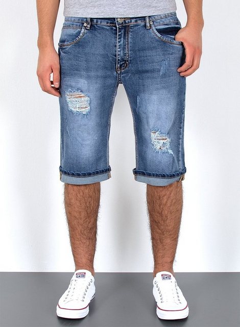 ESRA Jeansshorts Herren Sommerhose Jeans Shorts Herren Jeans-Shorts Stretch kurze Hose Jeans-Shorts Herren kurze Jeans Herren Sommer Hose Jeans Shorts