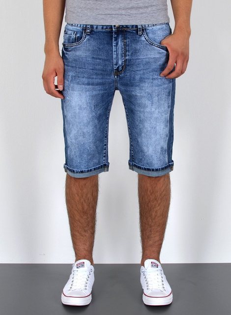 ESRA Jeansshorts Herren Sommerhose Jeans Shorts Herren Jeans-Shorts Stretch kurze Hose Jeans-Shorts Herren kurze Jeans Herren Sommer Hose Jeans Shorts