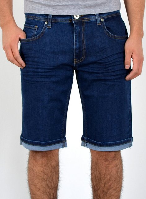 ESRA Jeansshorts Herren kurze Jeanshose mit Stretch Jeans Shorts Hose Herren Jeans Shorts Sommerhose kurze Jeans Herren Capri Jeans Stretch